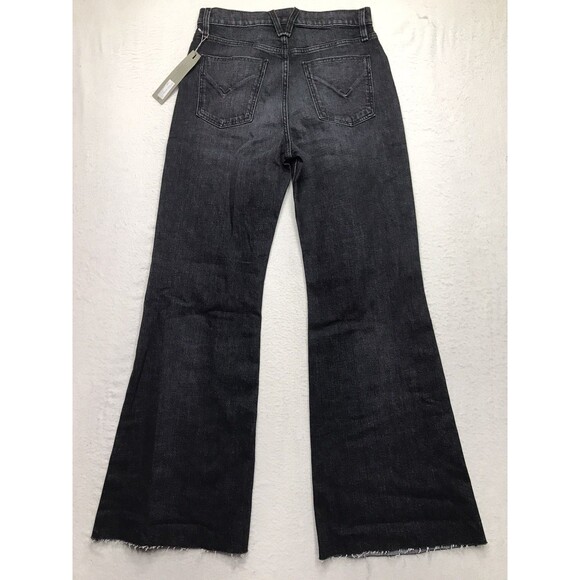 NWT HUDSON Jodie Flare Jean Women 25 (28x30) Faded Noir Black Wash Distressed - Picture 2 of 16